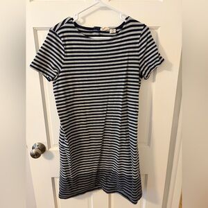 Tshirt Navy and Grey Striped Dress